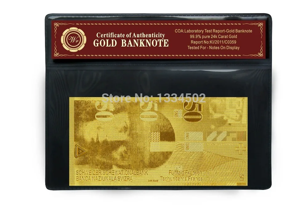 Kuwait 10 позолоченная Банкнота с золотым сертификатом COA