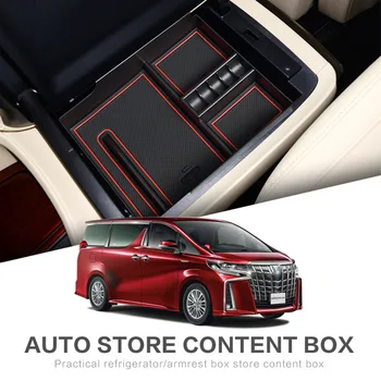 

Car Central Armrest Storage Box For Toyota Alphard Vellfire AH30 2015-2018 Phone Holder Tray Accessories