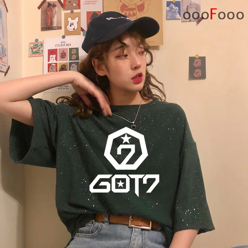 FL-green Got7 mamamoo, женская футболка для женщин, черная, розовая, exo, женская футболка, ikon nct seventeen, футболка для детей, супер junior loona twice txt - Цвет: FL-green