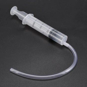 

1 Piece Transparent Syringe 20ml Plastic Profession Dosing Syringe 1ml Graduated With 18cm Flexible Silicone Tube