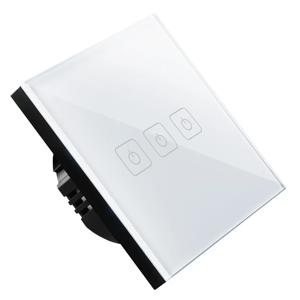 EU UK Type Eruiklink Touch Switch 1 Gang 2 Gang 3 Gang 1 Way,Crystal Glass Switch Panel, Single FireWire Touch Sense Wall Switch-14