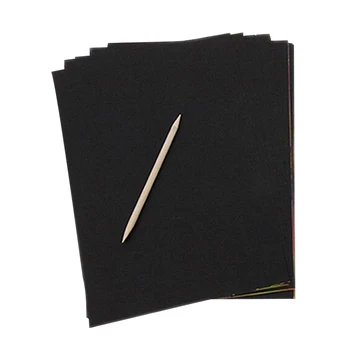 

AINY-Scratch Pictures - Sheets - Colorful DIY Art Paper for Kids to Craft (10 Pieces)