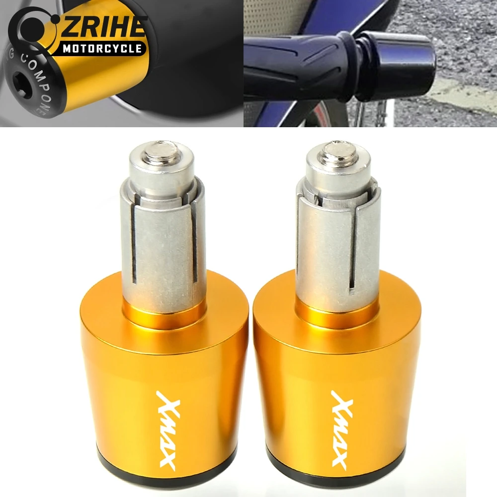 

7/8 22MM Handlebar Gear Balanced Plug Slider Motorcycle Aluminum Hand Bar Ends Grips Cap For Yamaha X-MAX XMAX 250 300 500 530