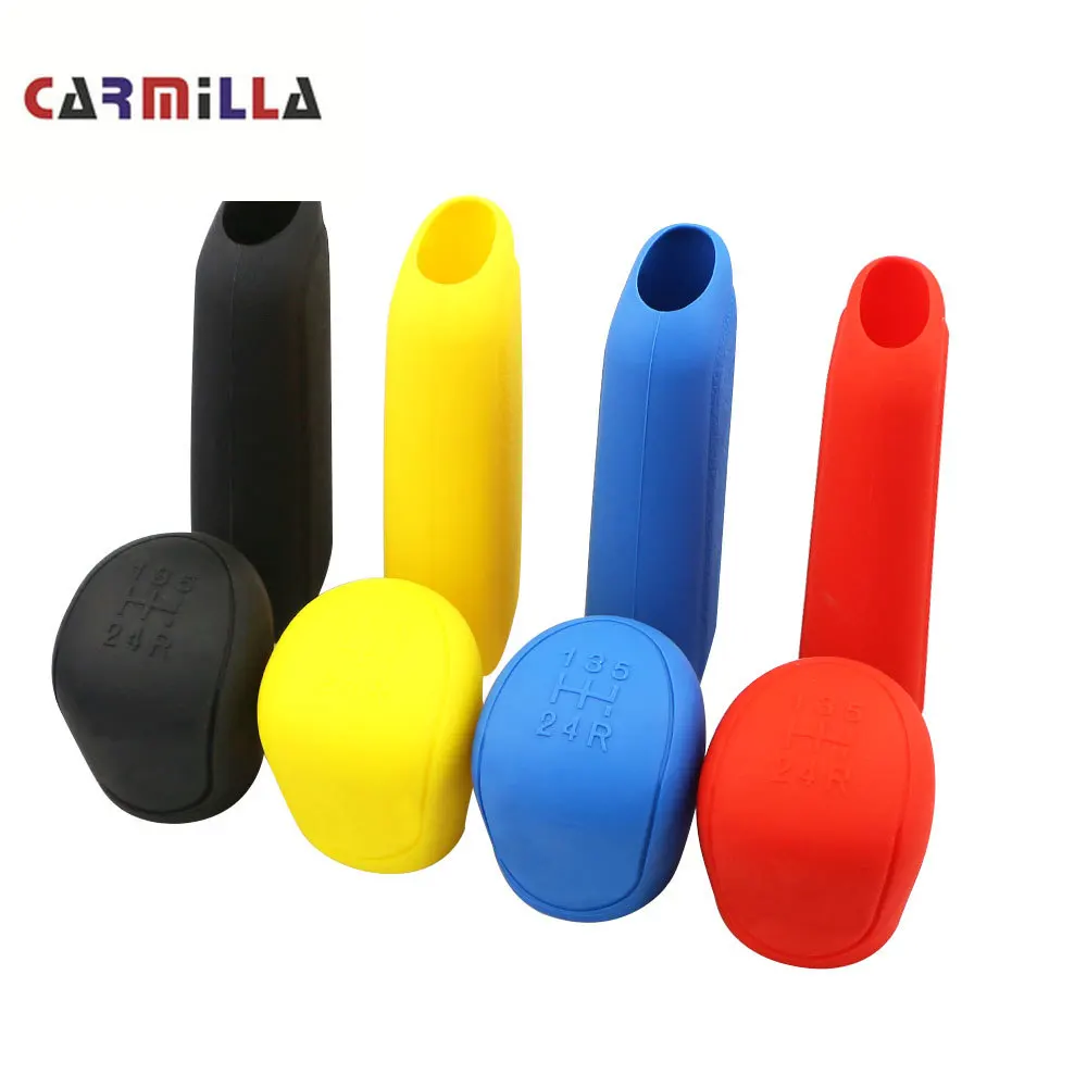 

Car Gear Shift Collars for Ford Focus 2 3 4 MK2 MK3 MK4 Fiesta Ecosport MT Silicone Car Shift Knob Cover Handbrake Cover