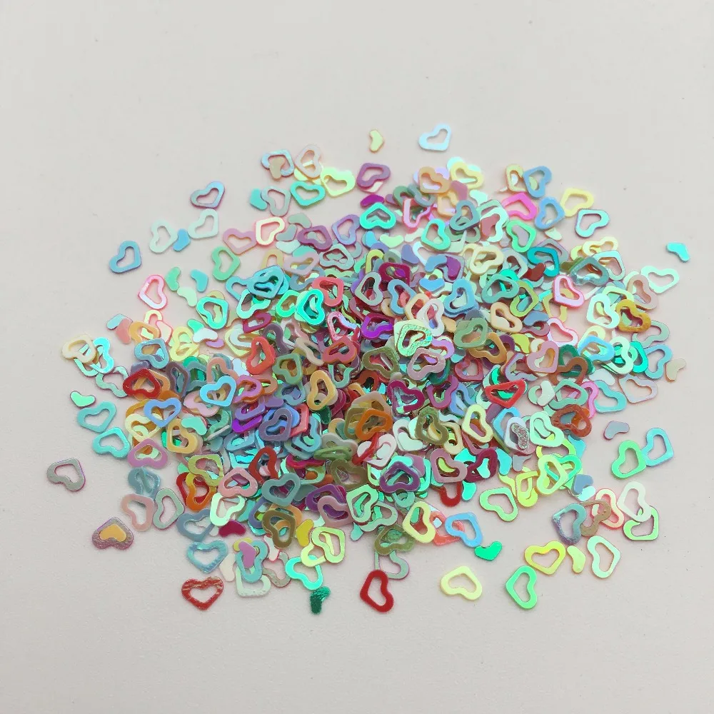 

New Hot 20g 3mm Hollow Heart Shape PVC loose Sequins Glitter Paillettes for Nail Art manicure/sewing/wedding decoration confetti