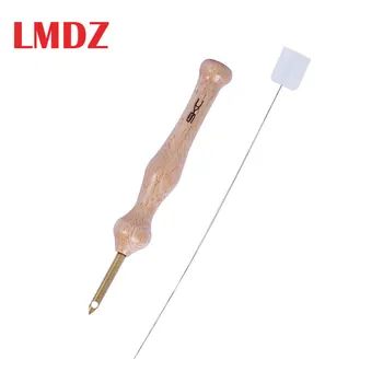 

LMDZ 1Pcs Durable Knitting Embroidery Needle Bold Large Craft Sewing Accessories Practical Punch Convenient DIY Wood Handle