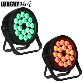 

Free Shipping 2pcs/Lot Outdoor IP65 LED Par 18x18W Lighting DJ Par Cans Aluminum Alloy DMX 512 Light DMX Dj Wash Lighting Stage