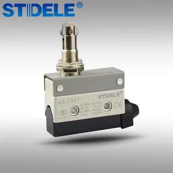 

5pcs/lot High quality Roller Hinge Lever Micro Limit Switch Momentary Parallel Roller Plunger Actuator 380V 10A AZ-7311