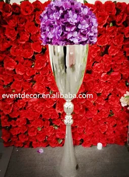 

Free shipment 10PCS/lots 82cm tall silver iron wedding vase flower vase for Wedding decoration event party decoration