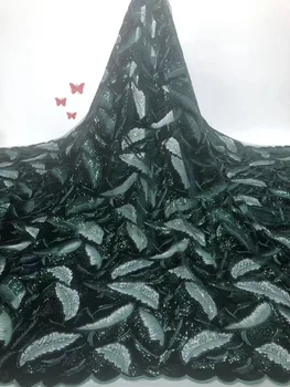 

nice looking feather embroidery tulle mesh lace fabric DiuDiu-4.1406 with good quality for party dress