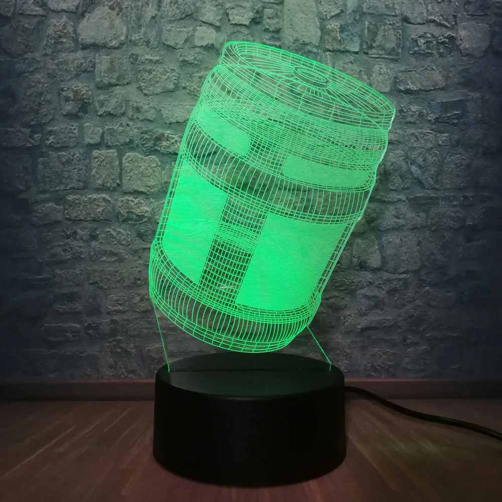 

3D Night Light Lustre Battle Royale Game PUBG TPS Chug Jug LED Table Lamp 7 Color Change Bedroom Decor Christmas Boy Gift Toy