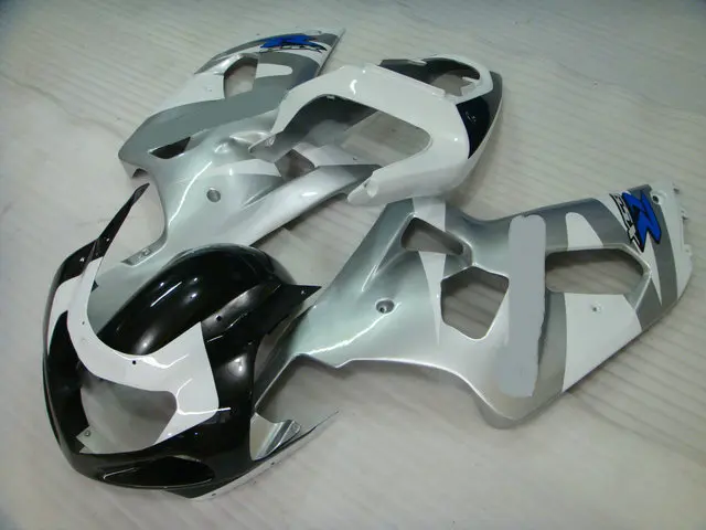 Бесплатный 5 Подарков ABS Впрыска Серебристо-Серый Белый Обтекателя Fit GSXR1000 K1 K2 2000 02
