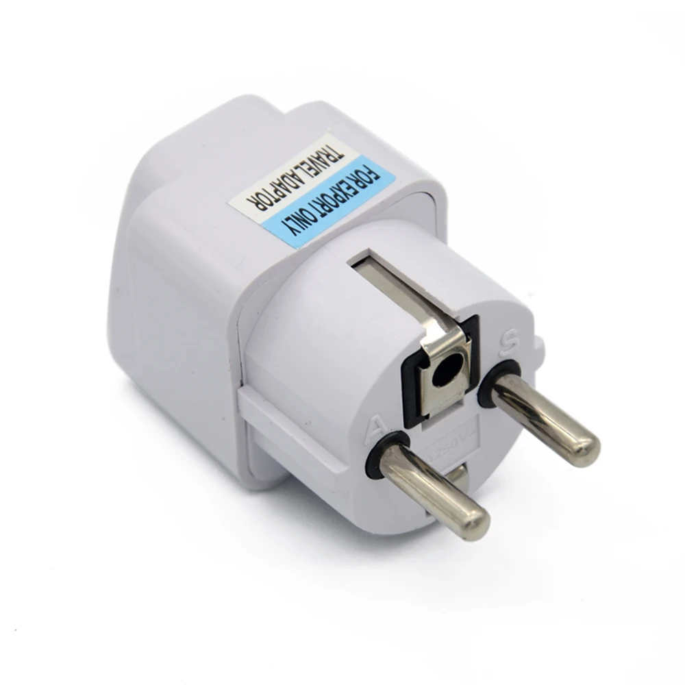 

Universal UK US AU to EU AC Power Plug Travel Charger Adapter Outlet Converter 10A 250V White Socket