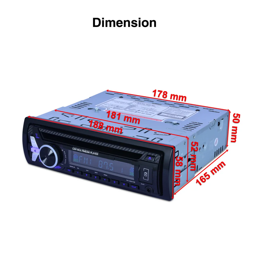 DVD FM USB AUX адаптер беспроводной приемник Bluetooth TFCard Морской Радио Bluetooth Hands-free пульт дистанционного управления EQ звуковой эффект