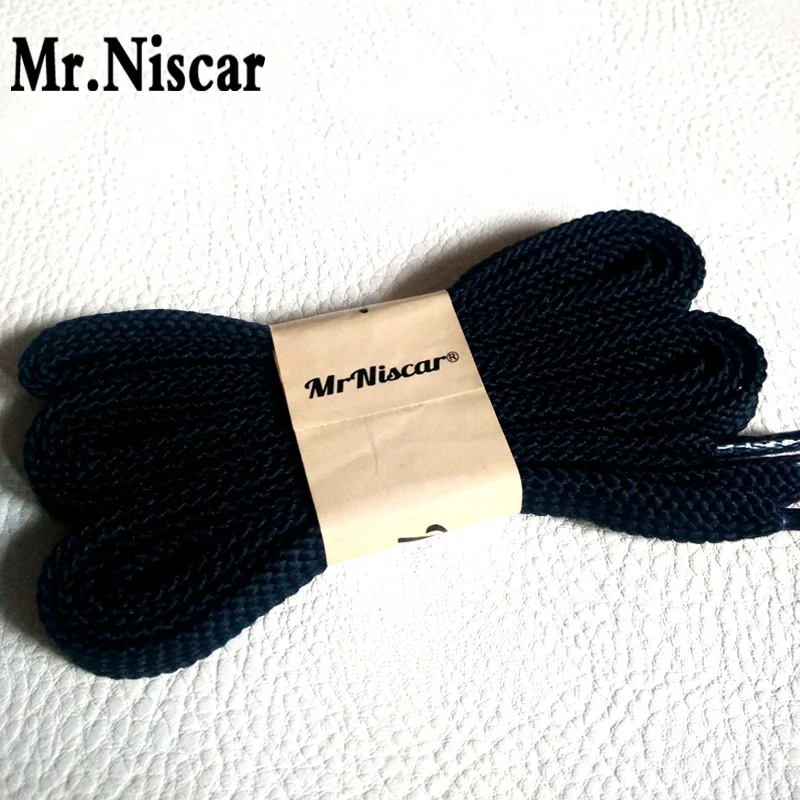 

Mr.Niscar 5 Pair High Quality Sneaker Shoelaces Men Women Dark Blue Flat Shoe Laces for Casual Sneakers String Rope