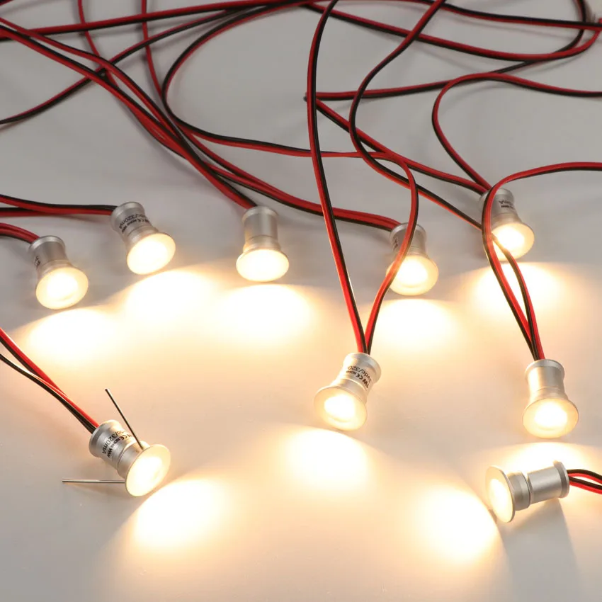  9pcs 1W LED Cabinet Lighting Dimmable Mini LED Lights For Home Kitchen Counter Cupboard Stair Reces - 32921547999