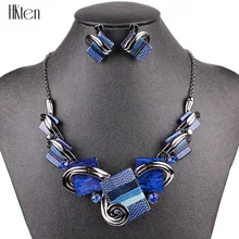 MS20676 Moda Juegos de Joyería Plateada Plata Púrpura/Leopard/Azul/Gris Colores Regalos Del Partido Único Del Diseño de la Alta Calidad envío Gratis