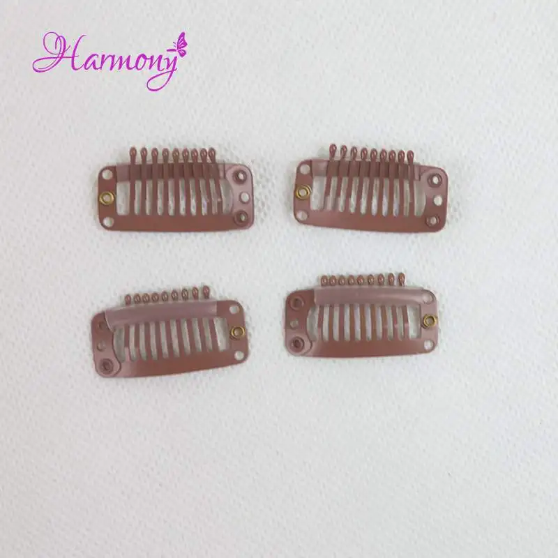 200 Pieces/lot 3.2cm 9 Teeth Hair Extensions Tools / Wig Silicone Snap