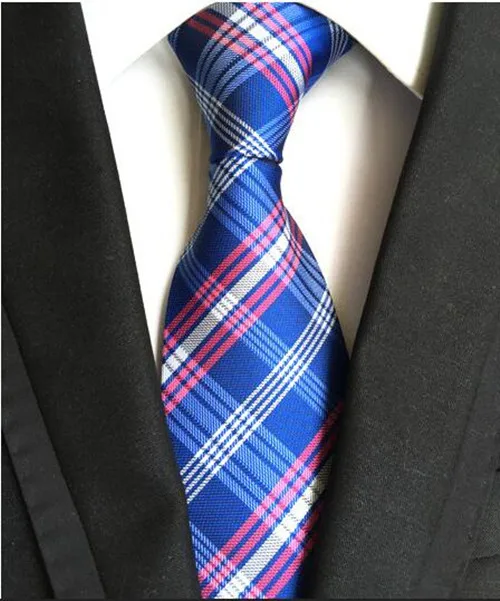 8 см галстуки в клетку Пейсли для мужчин Классические деловые Цветочные жаккардовый шелк роскошный свадебный галстук для жениха зажим для галстука - Цвет: Y90