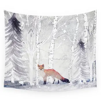 

FoX Wall Tapestry Wall Hanging Throw Bohemian Door Curtain