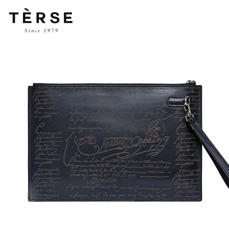 TERSE 2018 New Handbags For Men Genuine Leather Clutches With Engraving Thin Large Capacity Handbag 5 Colors Vintage Bags DT0401 цена TERSE 2018 New Handbags For Men Genuine Leather Clutches With Engraving Thin Large Capacity Handbag 5 Colors Vintage Bags DT0401 цены онлайн