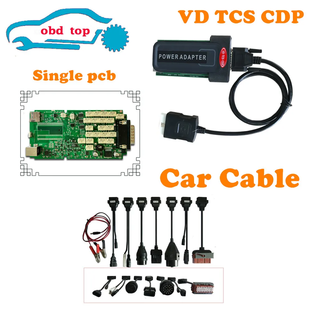 Single pcb boards New vci Full with bluetooth vd tcs cdp 2016r0 SCANNER ...
