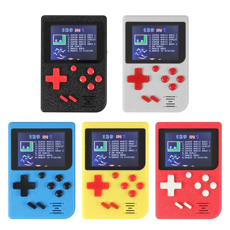 Портативный игровой 8 битный консоль плеер со встроенными 129 играми|Портативные
