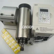 1.5KW AC220V ER11 с воздушным охлаждением шпинделя+ 13 штук ER11 цанги+ 1 шт. 1.5kw Инвертор+ 1 Опора шпинделя