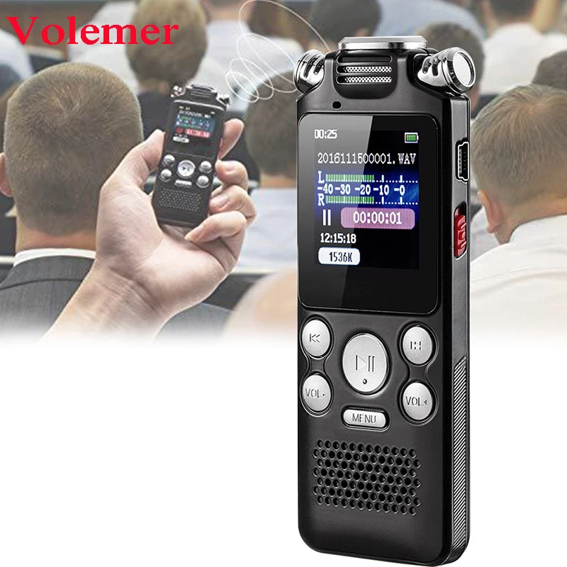 

Fast Charging 8GB Two-way Microphone Sound Recording Digital Audio Voice Recorder Noise Reduction Professional Mp3 Player
