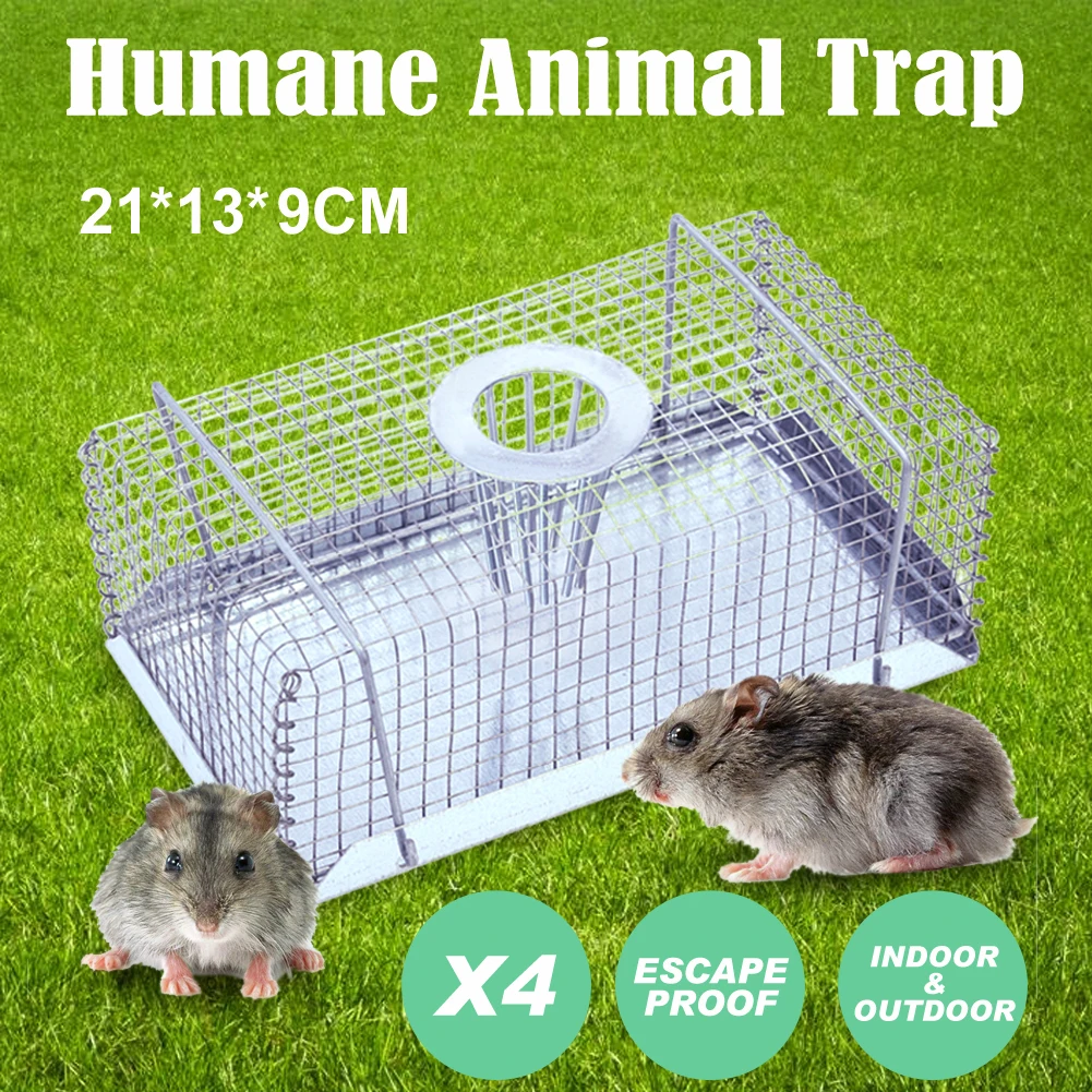 

4pc /SET Animal Trap Cage Multi High Quality Rat Killer Cage Rat Cage Catch Live Mouse Mice Trap Galvanised Mesh Wire Humane