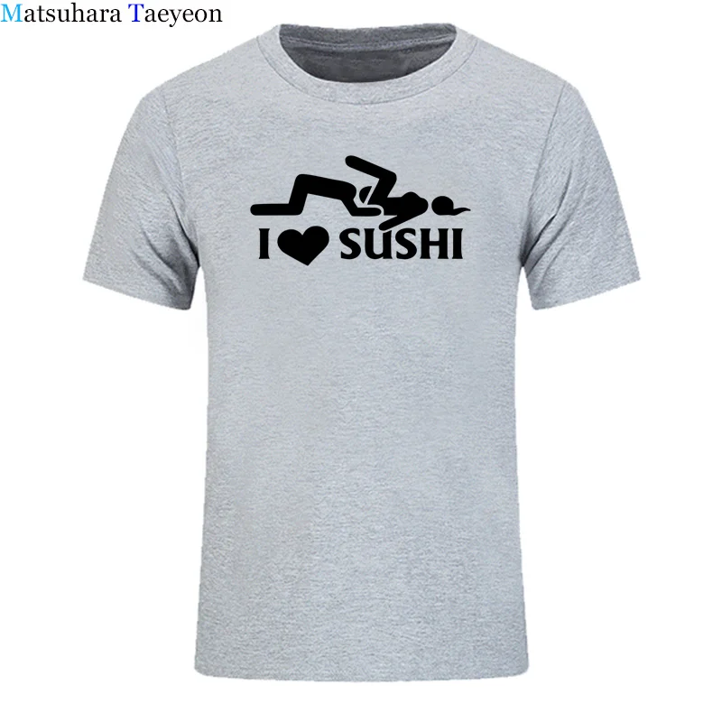 Футболка Funny I Love Sushi хлопковая футболка с коротким рукавом свободная принтом и