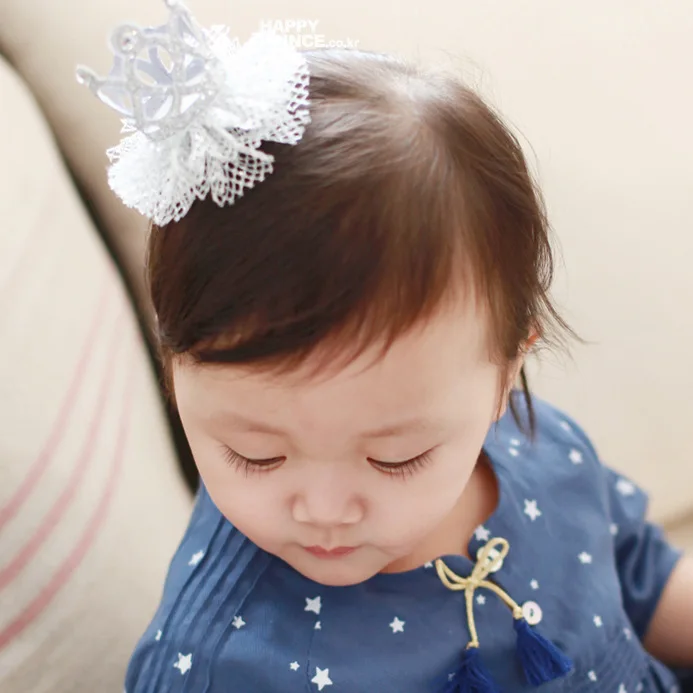 

10ps/lot New hot Baby Girls Sweet gauze Crown clip South Korea pop princess baby hairpin Kids Children Hair Accessories