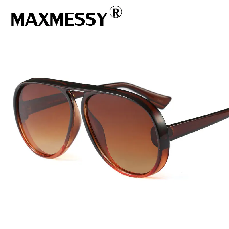 

MAXMESSY New luxury Big Frame UV Protection Sunglasses Camping Hiking Eyewear Gradient Men Women Personality Colorful Eyewear