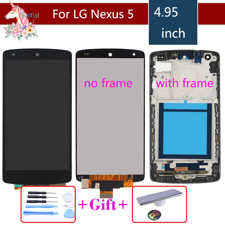 

4.95" Display for LG Nexus 5 LCD Touch Screen Digitizer Assembly For LG Nexus 5 Display D820 D821 original Screen Replacement