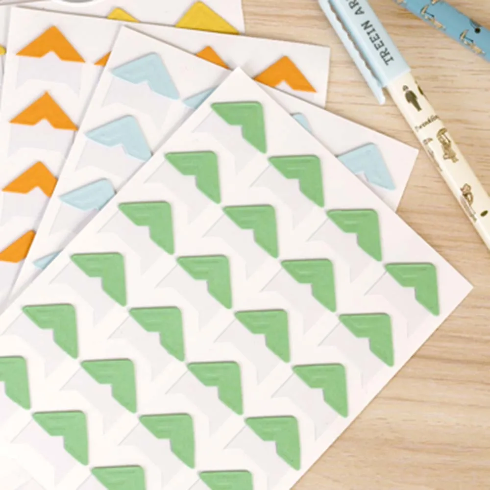 24pcs Self Adhesive DIY Photo Corner Stickers Tape Scrapbook Album