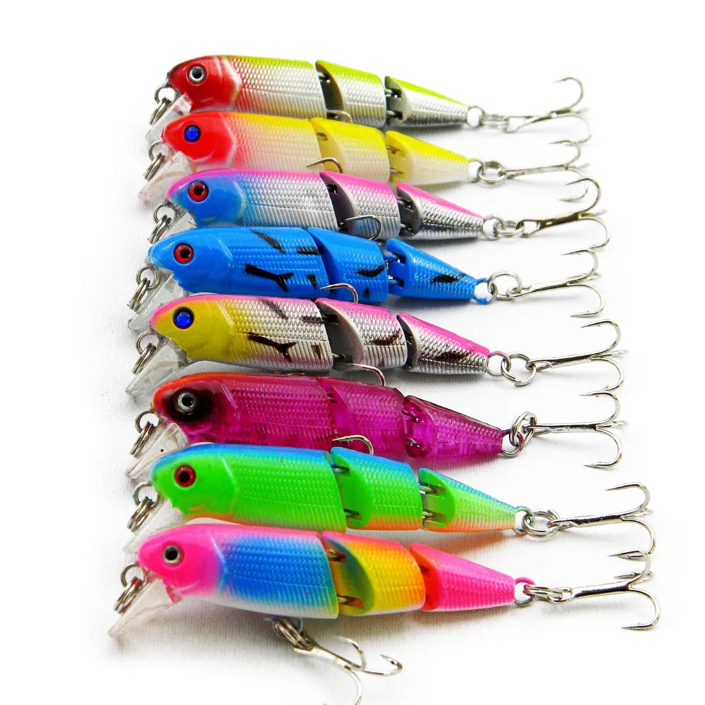 jointed fishing lures 6.5CM 6.5G hard plastic lures tools fish hook