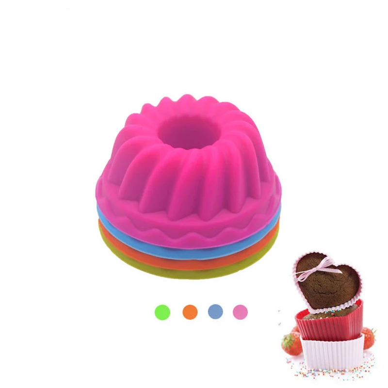 12pcs/set 3D Big Swirl Shape Silicone Butter Cake Mould Kitchen Baking Form Tools for Cake Bakery Baking Dish Bakeware Mold Cake