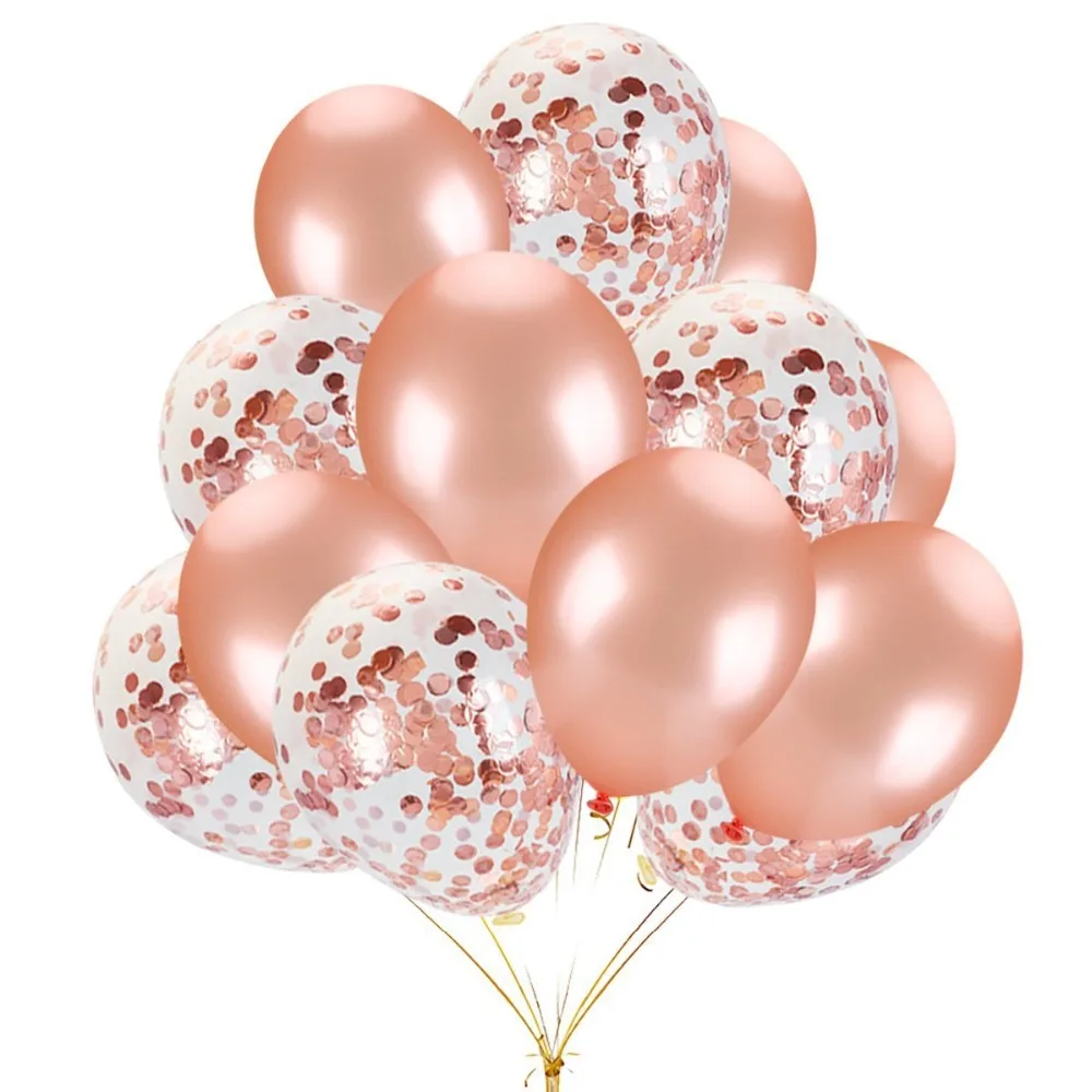 13 шт./компл. шары для дня рождения 12 дюймов decorationROSE золото Воздушные конфетти