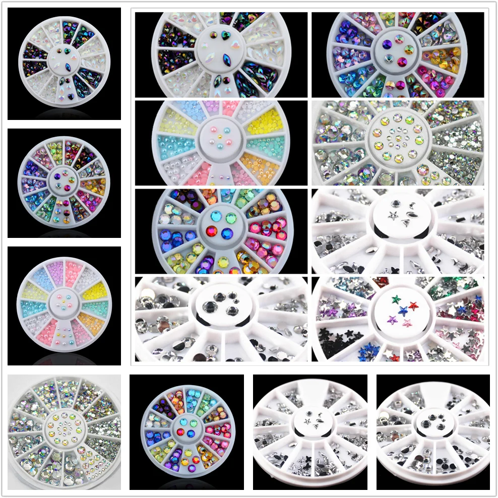 

1PCS/SELL Pink Shiny Round Ultrathin Sequins Colorful Nail Art Glitter Tips UV Gel 3D Nail Decoration Manicure DIY Accessorie