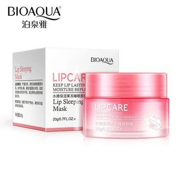 

New Strawberry Lip Sleeping Mask Exfoliator Lips Balm Moisturizer Nourish Lip Plumper Enhancer Vitamin Skin Care Night Cream D3