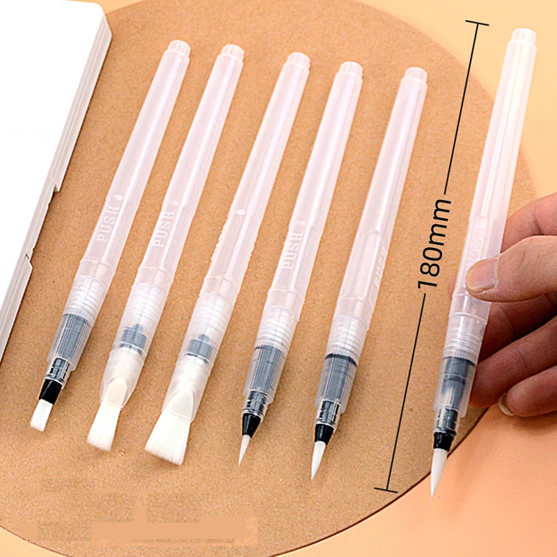 Superior 6 개/대 물 Brush 대용량 배럴 물 Color 페인트 Brush Set Soft Painting Brush 대 한 Painting Art 용품
