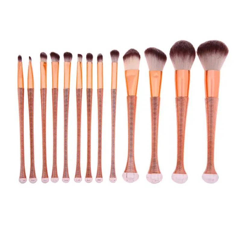 

13pcs Rose Gold Makeup Brushes Cosmetic Foundation Powder Contour Concealer Eyeshadow Makeup Blending Facial Makeup Brush Tool