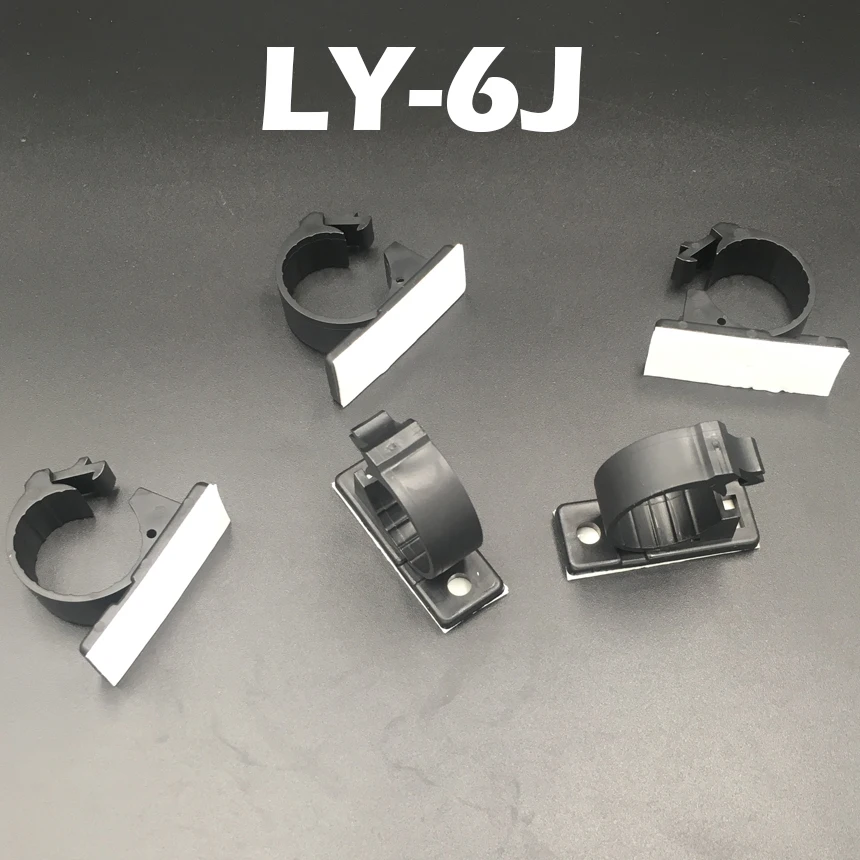 

40pcs LY-6J 7.5mm Dia Self Adhesive Computer Case Fixed Screw Mount Base Bracket Holder Wire Management Harness Clamp Cable Clip