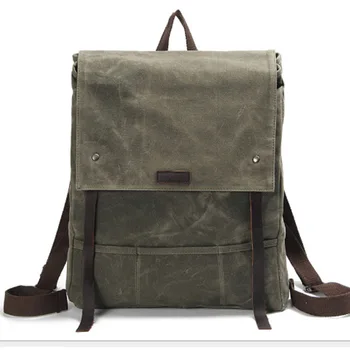 

High Quality Women Canvas Backpacks for Men Travel backBag Vintage Teenager armyGreen Brown Children Middle School Bags khaki