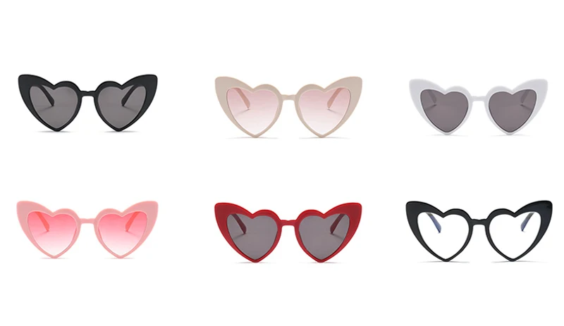 love heart sunglasses women cat eye vintage 7112 details (2)