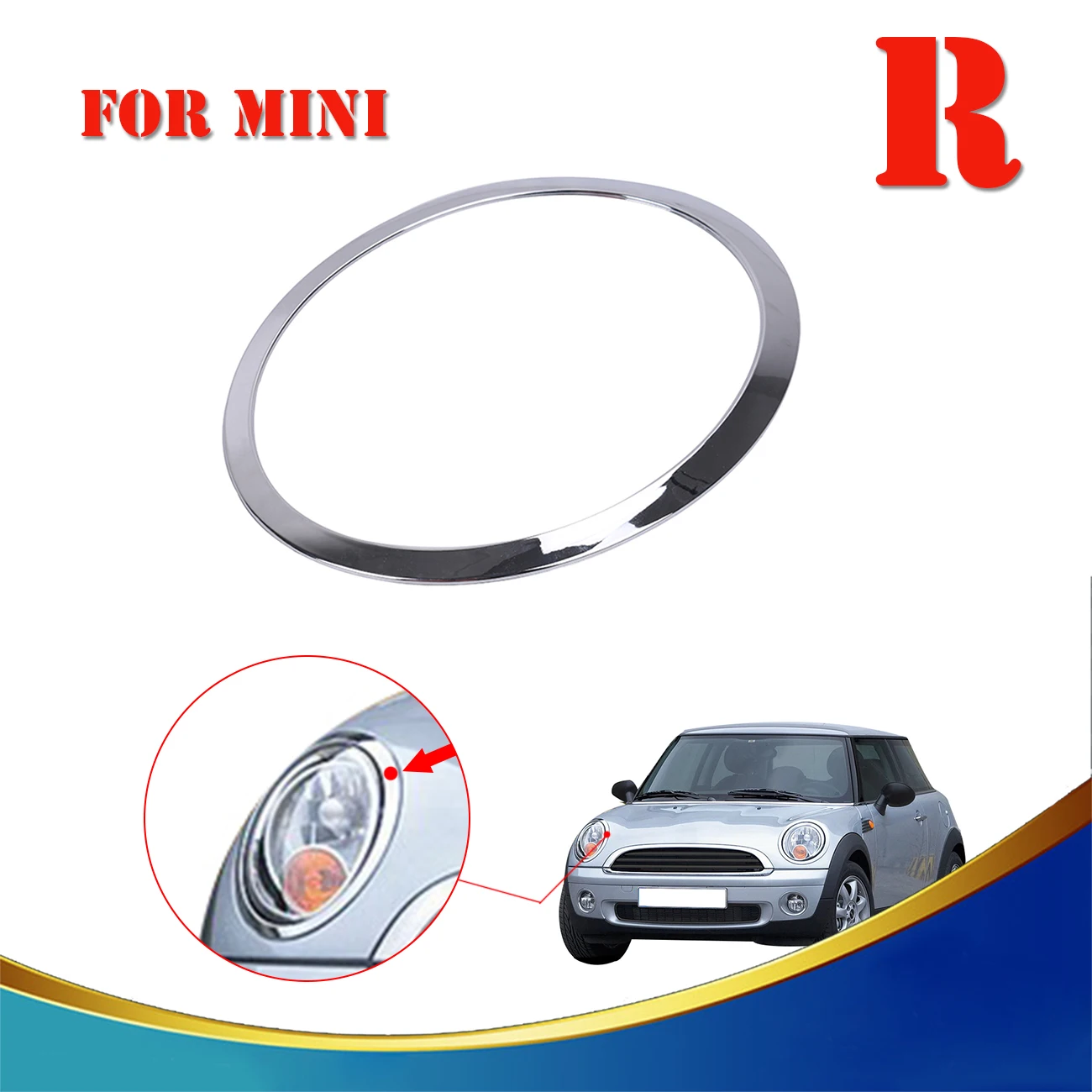 Mini Cooper Headlight Trim Ring