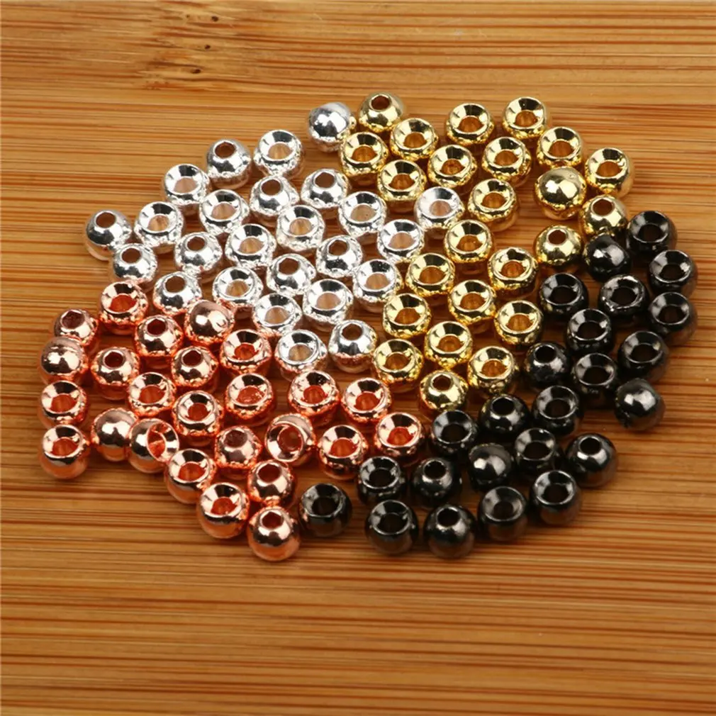

25pcs Tungsten Slotted Fly Tying Head Beads Nymph Head Ball Beads Fly Tying Materials 2/2.4/2.8/3.3/3.8/4.6mm