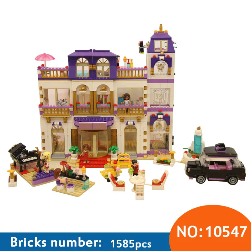 

2017 AIBOULLY 10547 Girl Series Heart Lake City Hotel Girl Friends Building Blocks minis Bricks Toys Compatible 41101