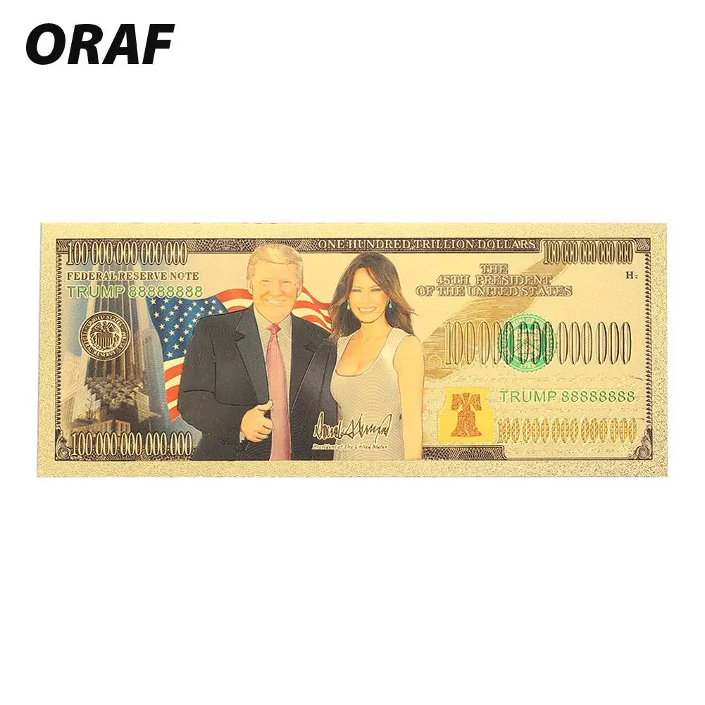 Украшение Дональд Трамп и первая леди античное покрытие сувенир реалистичные банкноты монета высокое качество