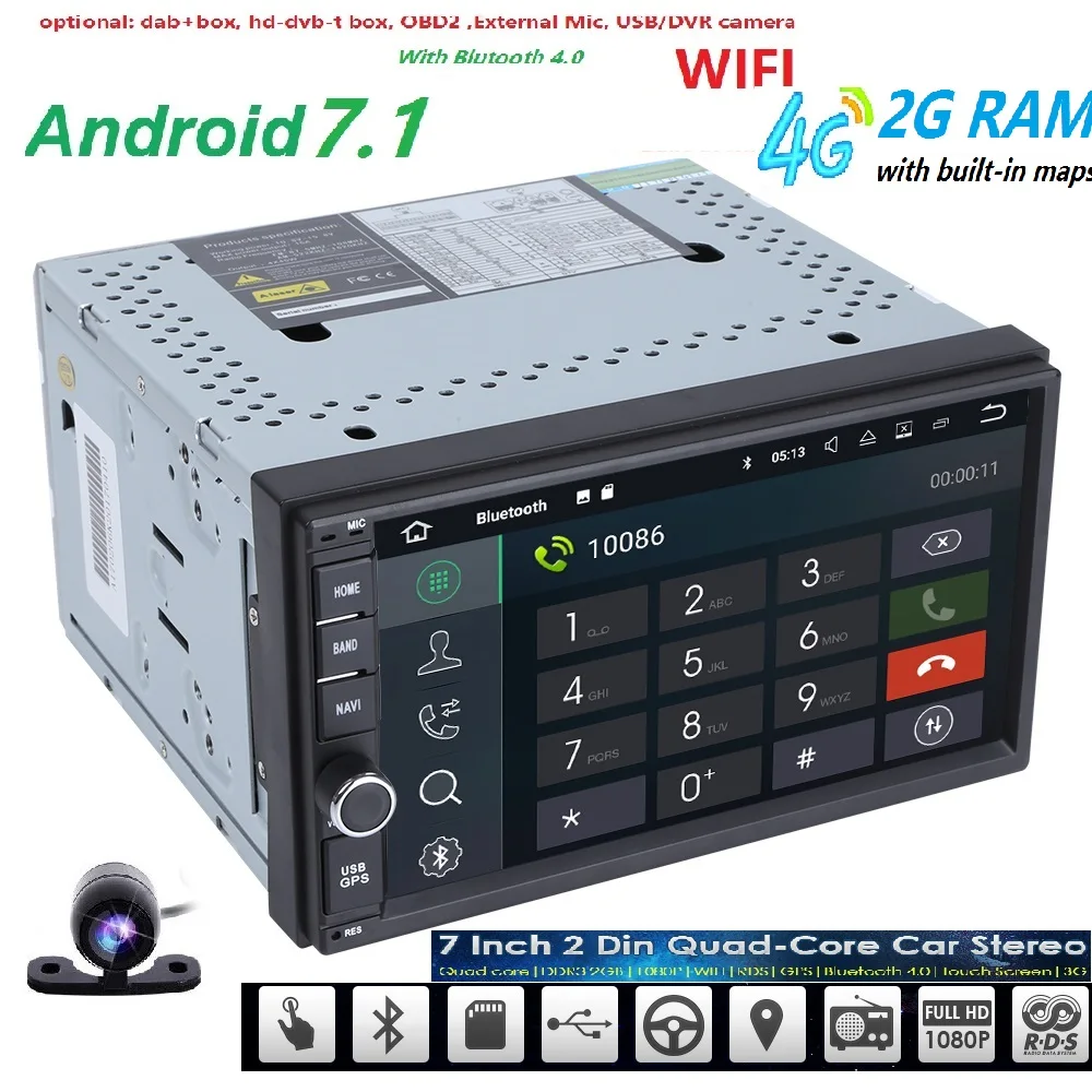 Free Camera Android 7 1 2GB RAM 1024 600 font b Car b font font b